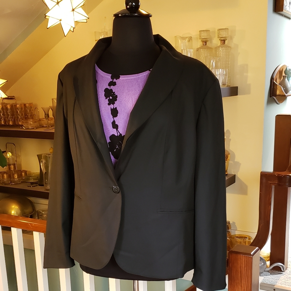 Jones New York Womens Classic Style Black Blazer (Blazer Only)